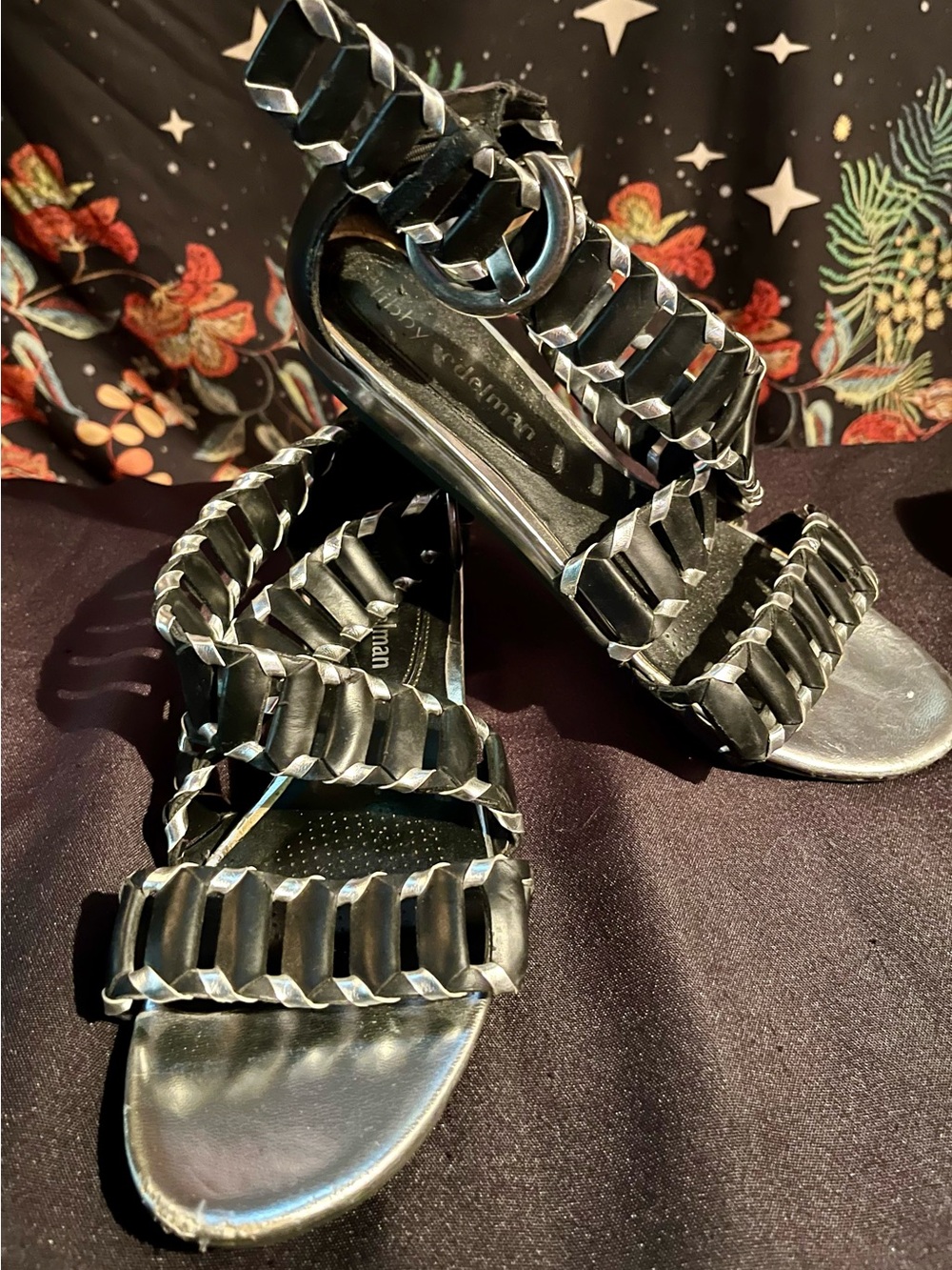 Women’s Black Braided Strap Sandals - Libby Edelman